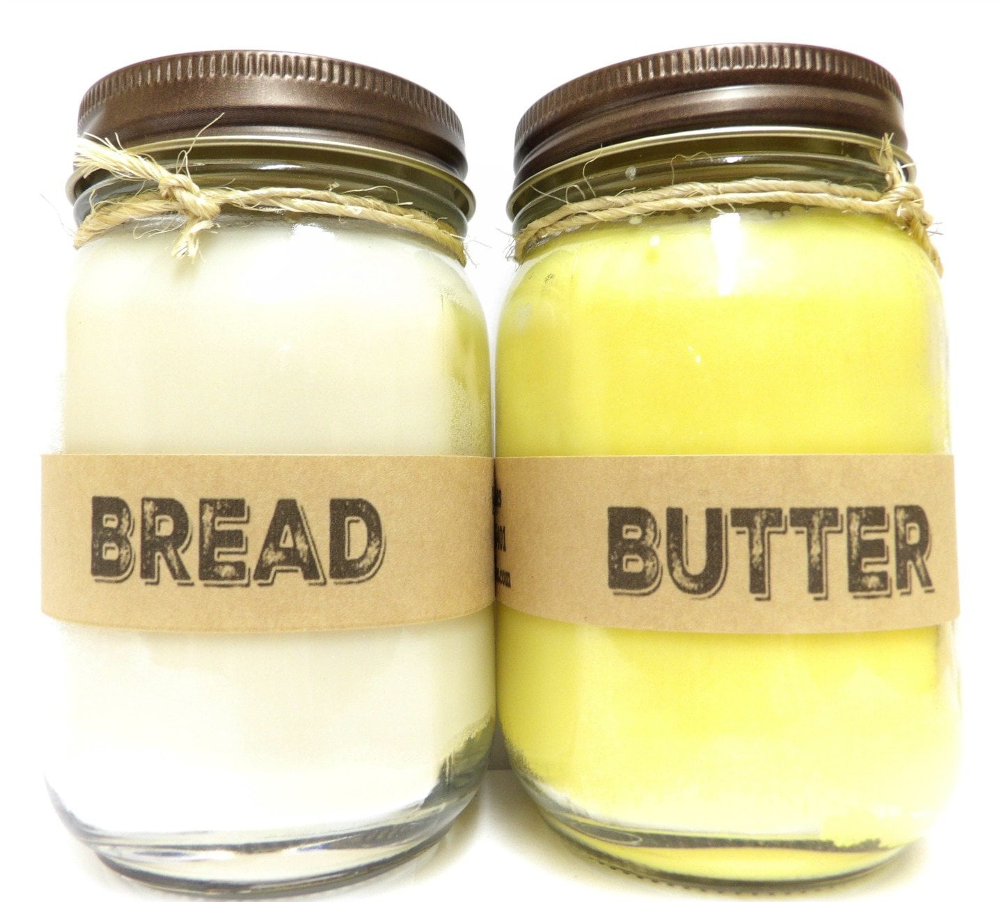 Bread and Butter Set of Two 16oz All Natural Soy Candles Novelty Candles COMBO 