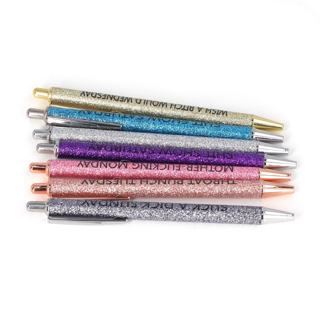 7Pcs Anti Slip Ballpoint Pens Quick Drying Plastic Ballpoint Pens for Students School Office