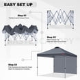 thumbnail image 4 of MASTERCANOPY 8 x 8ft Pop-up Canopy Tent with 1 Sidewall, Dark Gray, 4 of 7