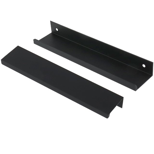 Tiradores para gabinete LC LICTOP de aluminio negro de 15 cm, 6 piezas