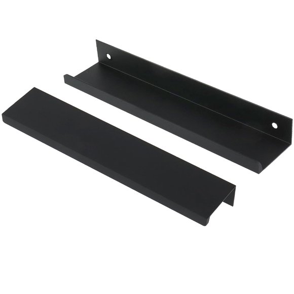 Tiradores para gabinete LC LICTOP de aluminio negro de 15 cm, 6 piezas