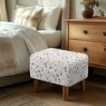 thumbnail image 3 of Xixirimido Abstract Boho Geometric Art Pattern Stretch Ottoman Cover Rectangle Footstool Slipcover Folding Storage Stool Protector Nonslip Footrest Ottoman Cover with Elastic Bottom, Large, 3 of 7