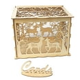 thumbnail image 2 of Msgweeeg Wedding Card Box DIY Wooden Money Gift Box Lockable Rustic Wood Envelope Cash Keepsake Holders Personalized Card and Cash Box with Key Lock for Wedding Reception Party, 2 of 9