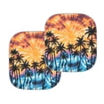 thumbnail image 3 of Kuiaobaty Automotive Windshield Sunshades Keep Car Interior Cool Auto Front Window UV Protection Sun Shield Cover 2 Pcs Sunset Glow Vortex Palm Coconut Tree for Mini SUVs Small Sedans, 3 of 6
