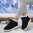 thumbnail image 6 of SYMOID Womens Warm Faux Faux Fur Lined Slip on Ankle Boots - Black Cozy insulated indoor Outdoor Cold Weather Footwear with Padded Sole,Size 38, 6 of 9