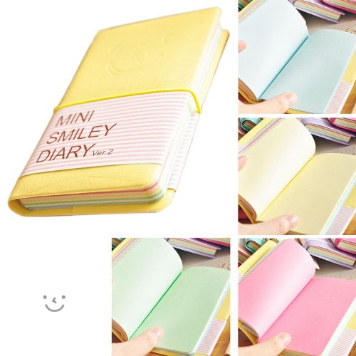 Red Size 75 x 125mm Mini  Smiley Diary  Smile Surface 