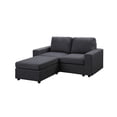 thumbnail image 2 of Lilola Home Shiloh Loveseat with Ottoman in Dark Gray Linen, 2 of 4