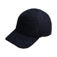thumbnail image 5 of Eoperou Plush Baseball Cap Autumn Winter Fuzzy Curved Brim Windproof Warm Solid Color UV Protection Men Women Adults Outdoor Sports Casual Ponytail Peaked Hat, 5 of 8