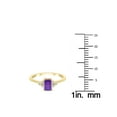thumbnail image 4 of SZUL Women's Amethyst and Diamond Regal Ring in 10K Yellow Gold, 4 of 6
