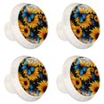 thumbnail image 2 of HemaKayy 4 Pack 1.37" Decorative Cabinet Knobs - Premium ABS Cabochon Glass Drawer Closet Pulls | Durable & Stylish Home Kitchen Furniture Decor | Butterfly, 2 of 8