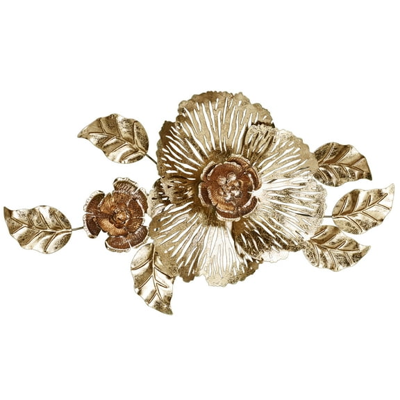 Floral Glitz Wall Art Multi Metallic