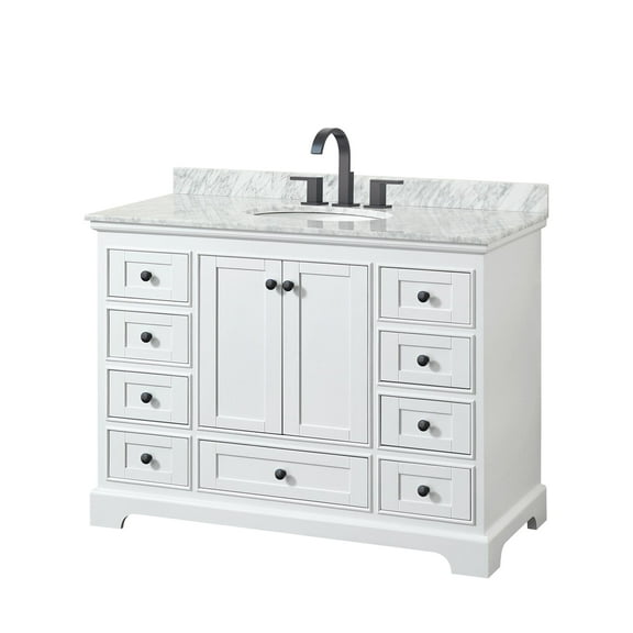 Wyndham Collection Wcs202048scmunomxx Deborah 48" Free Standing Single Vanity Set - White