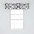 thumbnail image 2 of Geometric Window Valance Pack of 2, Pebbles Sprinkle Around Wave Patterns Dotted Style Abstract Art, Rod Pocket Curtain Valances for Kitchen Bedroom, 54" X 12", White and Dark Grey, by Ambesonne, 2 of 4