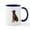 White/Navy Inside, variant on CafePress - Chocolate Lab (#1) Mug - 11 oz Ceramic Mug - Novelty Coffee Tea Cup