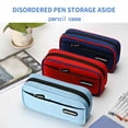 thumbnail image 5 of Pencil Pouches,Pencil Bag,Large Capacity Pencil Case,8.7*4*2.4IN 2 Compartment Pouch Pen Bag for School Teen Girl Boy for Home(Navy), 5 of 5