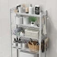 thumbnail image 6 of Over Toilet Bathroom Organizer, 4-Tier Over The Toilet Storage Shelf Bathroom Shelves, Above Toilet Storage Rack Bathroom Space Saver, Black, 6 of 8