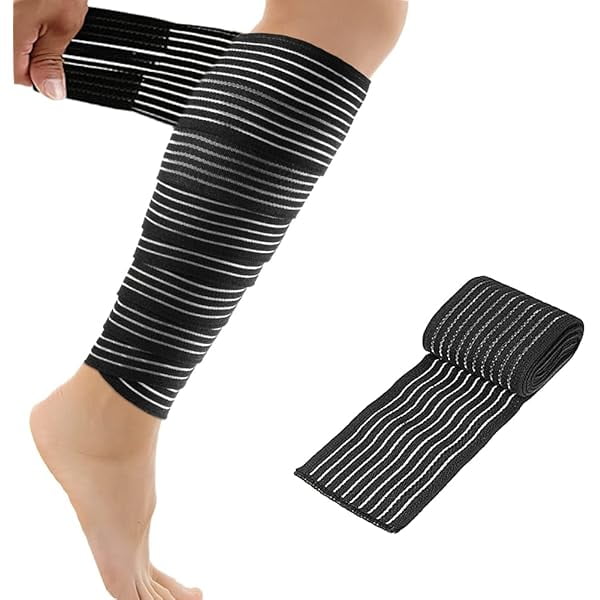 wonima11 Calf Splint Compression Wra Bandage Sleeve for Lower Leg Pain Relief, Shin Splint Guard Plus Size Extra Long, One Size Fit Most, black, X-Large