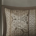 thumbnail image 2 of Noaman 5-Piece Reversible Jacquard Bedspread Set with 2 Shams & 2 Pillows, Brown/Gold Queen Size 102x118 Inch, 2 of 14