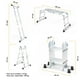 thumbnail image 5 of Escalera Plegable 2.7 m 8 Peldaños Aluminio Multiposiciones 150 kg Kingsman gris, 5 of 7