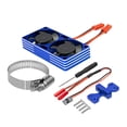 thumbnail image 3 of HILABEE Ventilateur de Dissipation de Chaleur pour Moteur de Voiture RC, Kit 22000RPM Réglable, Pièces de Réparation Professionnelles Robustes, Installation Facile, Ventilateurs Doubles de Refroidissement, Bleu, 3 of 7