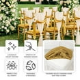 thumbnail image 4 of Efavormart 5 Pack Crushed Velvet Chiavari Chair Seat Pad Covers – Gold Stretch Cushion Slipcovers for Dining Chairs, Washable & Reusable, 4 of 5