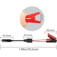 thumbnail image 5 of CoolStuff Alligator Clamp to Cigarette Lighter Cable,14AWG 12V Cigarette Lighter Male to Battery Clips Adapter Extension Cord with 15A Fuse (6FT), 5 of 7