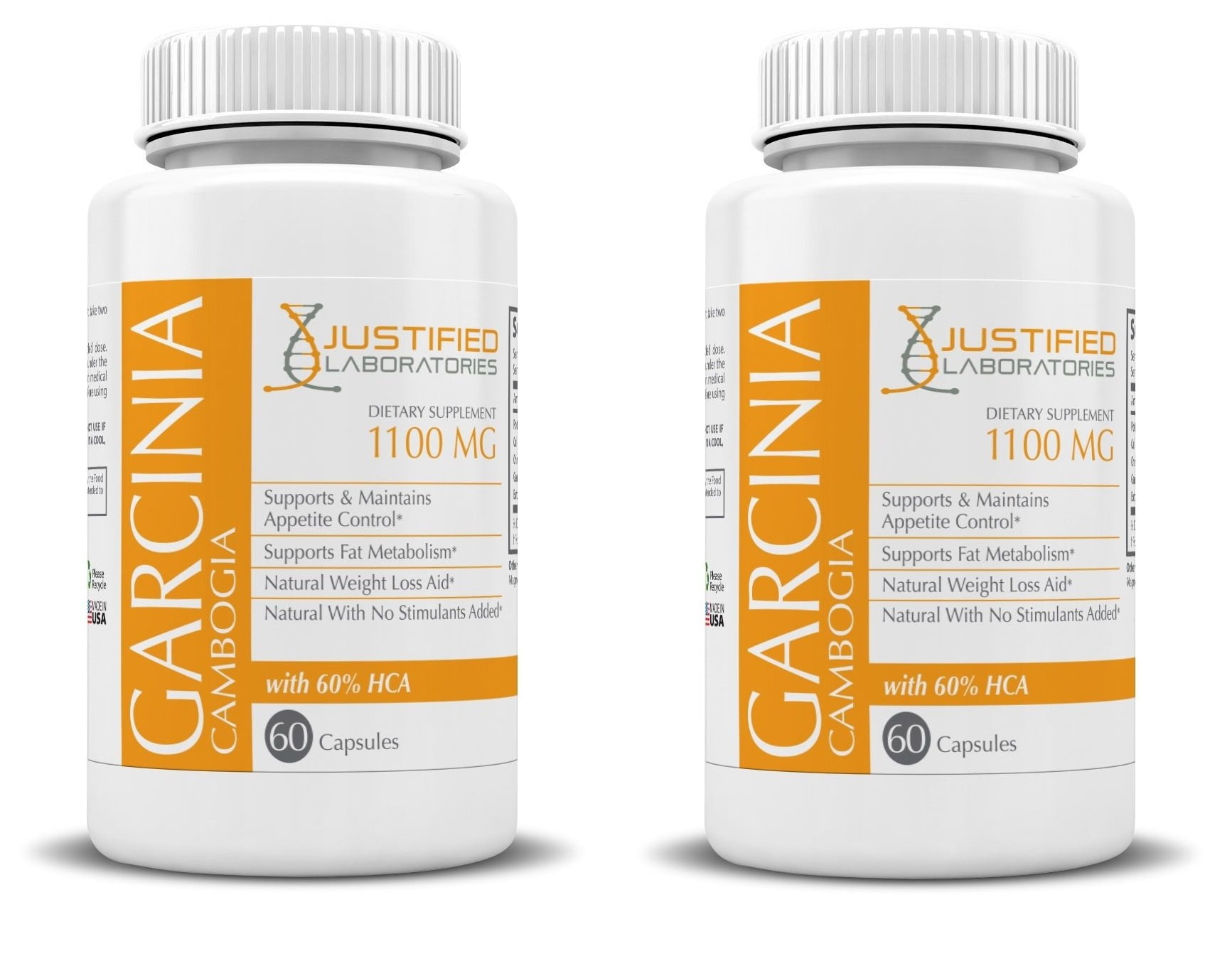 Pure Garcinia Cambogia All Natural 100% HCA Premium Diet Weight Loss Fat Burner 2 Bottles