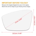 thumbnail image 3 of Car Mirror Glass Heated with Backing Plate Driver Side LH for VW JETTA PASSAT, 3 of 8