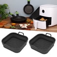 thumbnail image 4 of Nonstick Silicone Pot Fryer Liners, 2 PCS Fryer Silicone Basket With Handle For Crispy, Less Oily Food, High Temp, 4 of 8