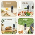 thumbnail image 5 of Dompilc Gravity Electric Salt & Pepper Grinder – Battery-Powered (6 AAA Each), Adjustable Roughness, LED Light, 5 of 8