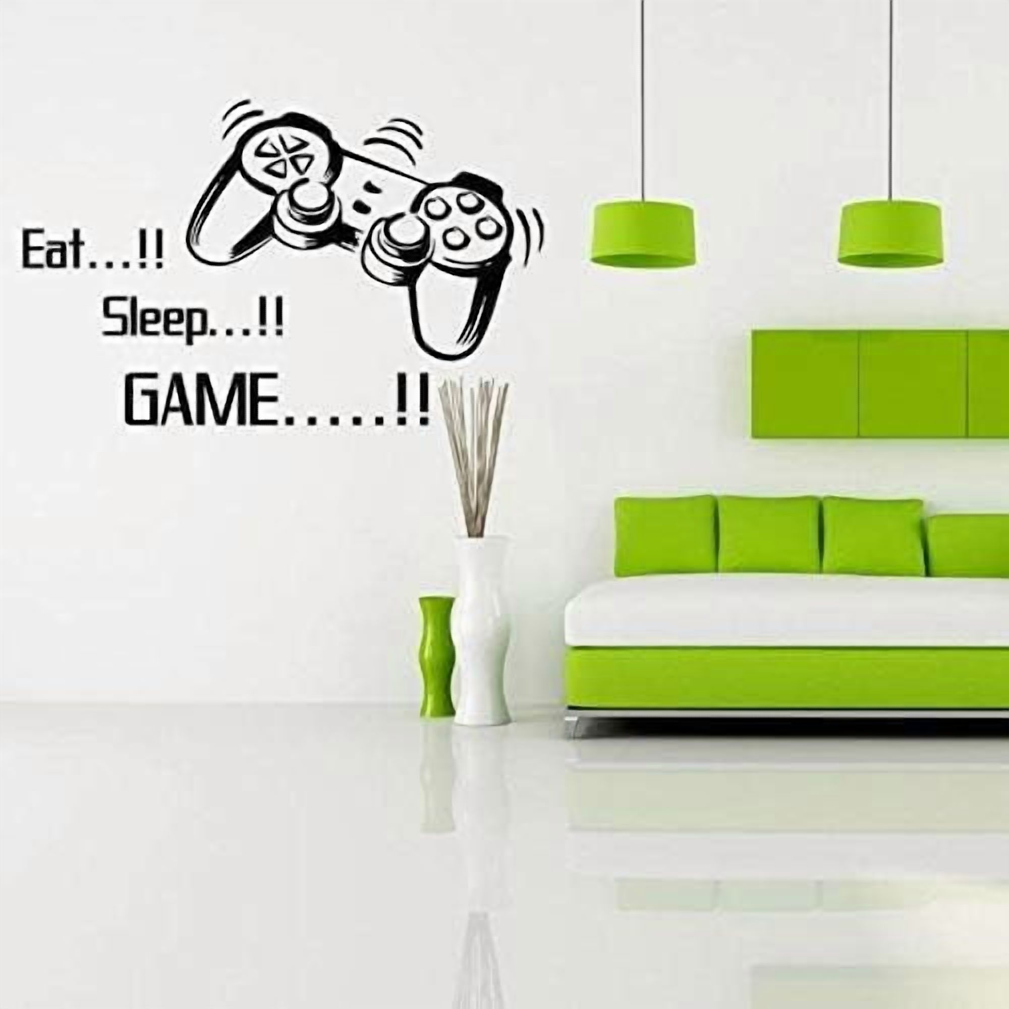 QTH DIY Removable Wall Stickers for Living Room Home Decor - Game Handle