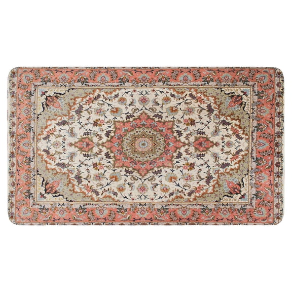 Bohemian Orange Ethnic Patterned Carpet Welcome Doormat for Indoor/Outdoor Entrance Bohemian Orange Ethnic Patterned Carpet Decoration Door Mat Kitchen Door Mat Bedroom Doormat 17x30 Inch