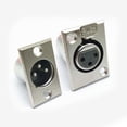 thumbnail image 1 of 2 Pcs 3 Pin XLR Male Female Socket Panel Mount Chassis Mic Jack Audio Connector, 1 of 10