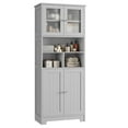thumbnail image 7 of Homfa 58'' Tall Bathroom Cabinet, Linen Cabinet with Doors and Shelves, Gray, 7 of 7