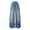 Blue, variant on Ruyang Baggy Jeans for Girls Wide Leg Cargo Pants Y2K Elastic High Waist Denim Pants Teens Loose Back to School Clothes