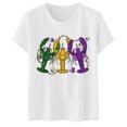 thumbnail image 4 of PMUYBHF Mode pour Femmes Hauts Décontractés Manches Courtes Col Rond T-Shirt Imprimé Ample 2981 L, 4 of 5