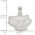 thumbnail image 2 of Sterling Silver Rh-Plated Logoart University Of Wisconsin Small Pendant (19 X 19) Made In United States ss059uwi, 2 of 5