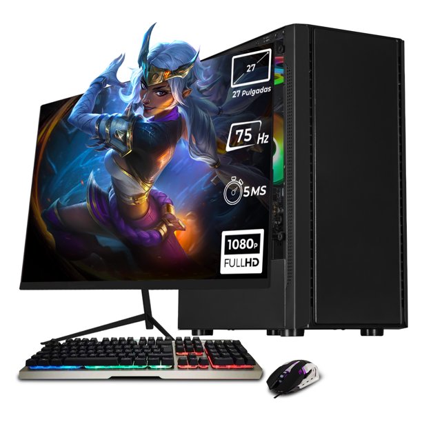 Computadora Gaming Xtreme PC Intel Core I9 12900 16GB SSD 1TB Monitor 27 75Hz WIFI Nyx Black negro