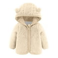 thumbnail image 2 of Odeerbi Toddler Winter Coat Kids Boys Girls Outerwear Jackets Fleece Jackets Fleece Hoody Jackets Zip Up Coat Jacket Sweatshirt Khaki, 2 of 7