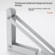thumbnail image 4 of Soporte plegable Billy en forma de L de acero inoxidable engrosado Soporte triangular de nueve marcos Soporte para pared divisoria, 4 of 4