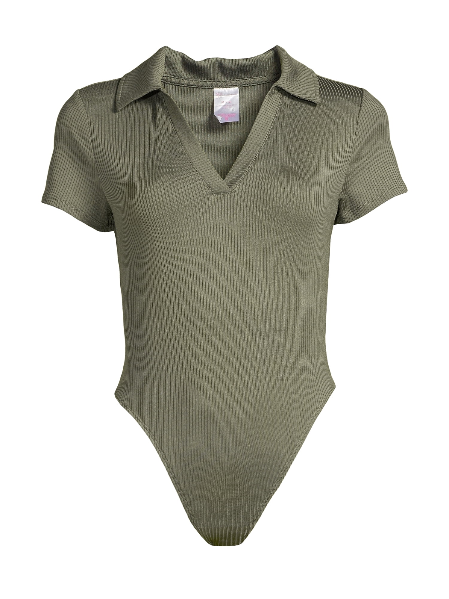 No Boundaries Juniors' Cap Sleeve Polo Bodysuit