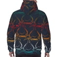 thumbnail image 7 of Pofeuu Cartoon Sharks Print Mens Casual Hooded Collar Drawstring Hoodies Pullover Sweatshirts Casual Long Sleeve Shirts-4X-Large, 7 of 7
