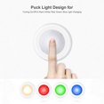 thumbnail image 2 of Amdohai 16 Colors Changing RGB LEDs Under Cabinet Lamp Puck Light 3, 2 of 9