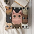 thumbnail image 3 of SHANXI Cute Cats Throw Pillow Covers Decorative Square Cushion Cases for Home Sofa Bedroom Livingroom 22x22in, 3 of 5