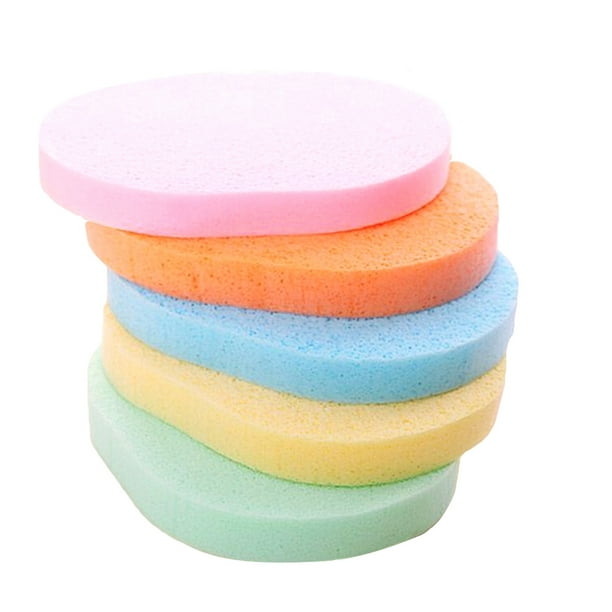 50 esponjas de limpieza facial coloridas con carbón de bambú activado para limpieza y exfoliación de la piel.