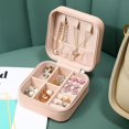 thumbnail image 3 of Travel Velvet Jewelry Box Small Portable Storage Box Mini Girl Ring Gift Box, 3 of 5