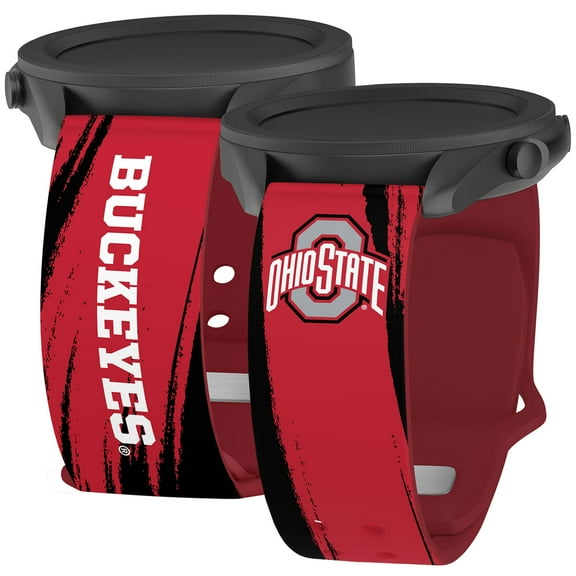 Ohio St HD Paint Stripe Unisex Watch Band for Samsung Galaxy Watch 4-7 and More (22mm Long)