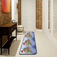 thumbnail image 3 of Dreamtimes Christmas Hat Sloth Hallway Runner Rug 2'x6' Kitchen Rug with Rubber Backing Winter Snow Non Slip Entryway Rug Runner Washable Soft Area Rug for Hallway Bedroom Kitchen Decor, 3 of 6