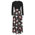 thumbnail image 6 of safuny Women's Long Sleeve Ankle Dress Christmas Print Round Neck Long Dress Beach Casual Maxi Sundress Dressy Lounge Trendy Blazer Pullover Gray XXL, 6 of 6