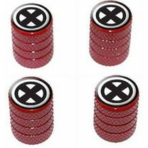 X Cross Design Tire Rim Wheel Aluminum Valve Stem Caps, Multiple Colors